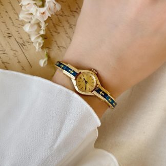 Vintage Blue Enamel Ladies Watch